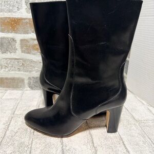 Cole Haan Black Heeled Boots size 8B